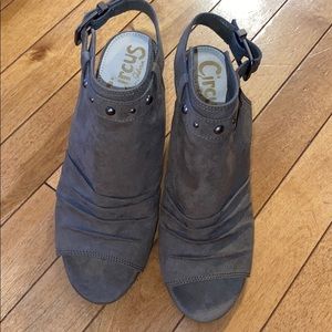 Brown Sandal Heel with Open Back